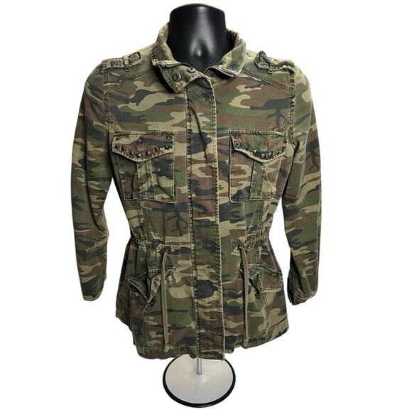 Women’s Camo Military Utility Jacket with Studded Pockets Size M - Others Follow - Picture 1 of 15